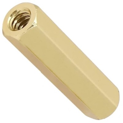 S-8429 8429 F/F STDF 1/4 HEX X 1-1/2 L, 6-32 THD AL/IR YEL
